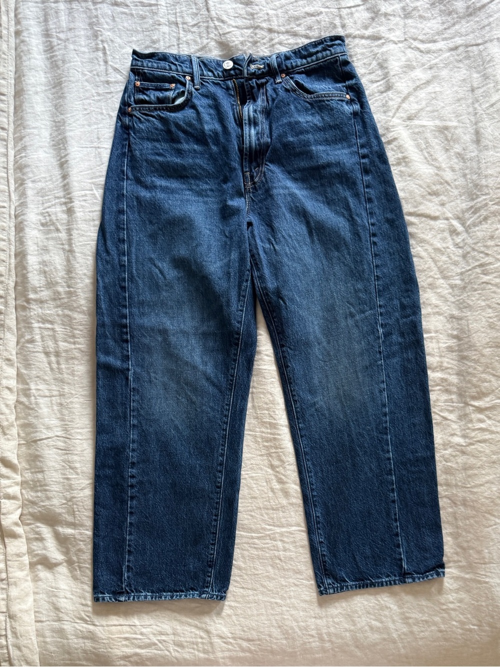 Mother Half Pipe High-Rise Ankle Jeans